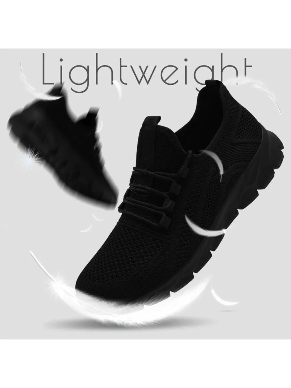 Men's Black Running Shoes Fashion Sneakers Tennis Walking Casual Athletic Shoes